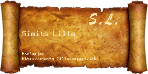 Simits Lilla névjegykártya